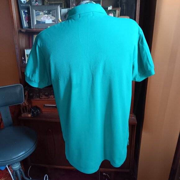 Vintage 90's Men's Polo Shirt Steeplechase Teal Embroidered Horse Logo NEW NWT - Picture 5 of 7